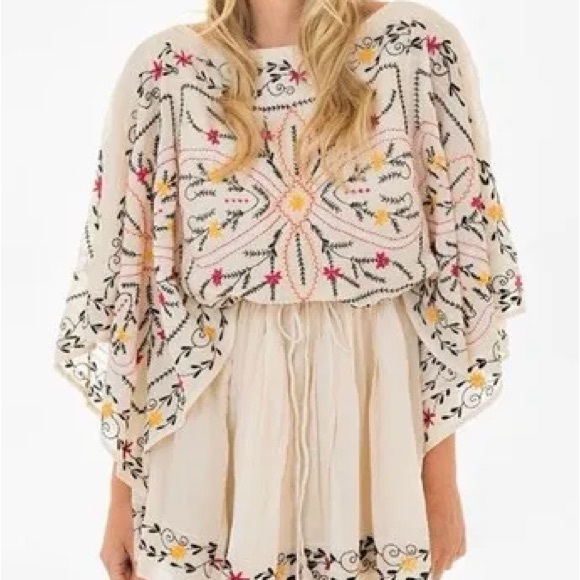 Free People Batiste Frida Embroidered Mini Tunic Dress, Size Small - Picture 4 of 8